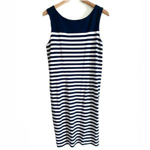 Banana Republic Navy Striped Sheath Dress